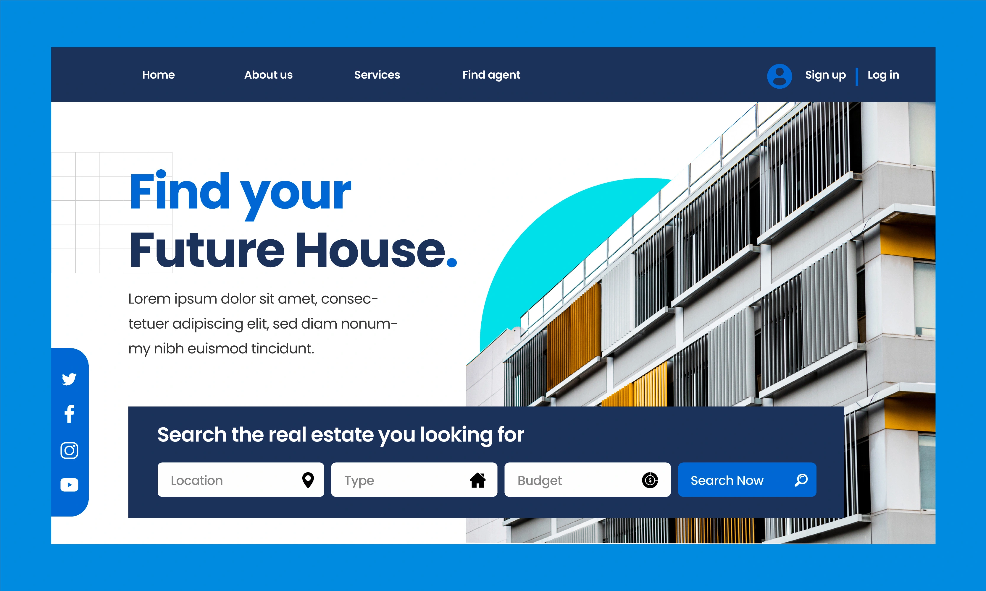 Screenshot of React Real Estate App